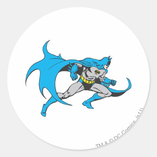 Batman Lunges Ronde Sticker (Voorkant)