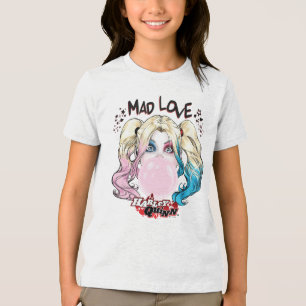 Batman Mad Love Harley Quinn kauwgom Tri-Blend Shirt