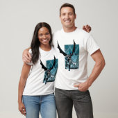 Batman met achtergrond stad t-shirt (Unisex)
