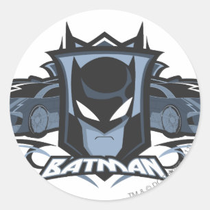 Batman met Batmobiles Ronde Sticker