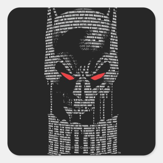 Batman met mantra vierkante sticker (Voorkant)