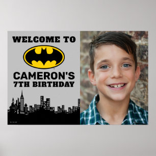 Batman Naam en foto toevoegen Verjaardagsteken Poster