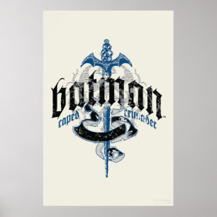 Batman Naam met zwaard Logo Poster
