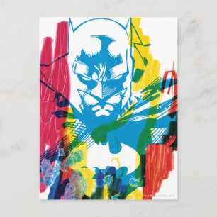 Batman Neon Marker Collage Briefkaart