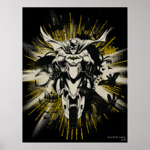 Batman op Bike Poster