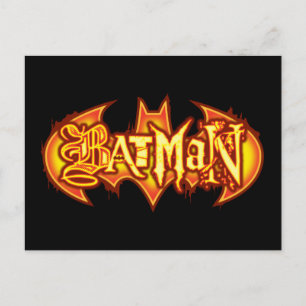 Batman Oranje seizoensgebonden Logo Briefkaart