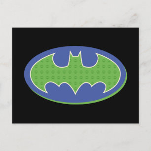 Batman Paars en groen symbool Briefkaart