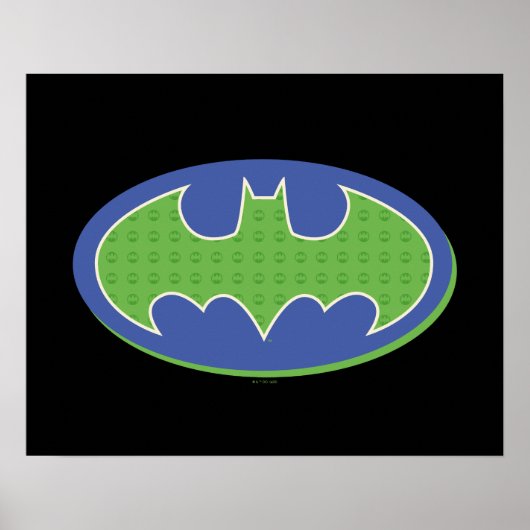 Batman | Paars en groen symbool Poster (Voorkant)