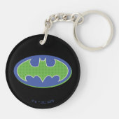 Batman | Paars en groen symbool Sleutelhanger (Achterkant)