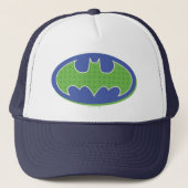 Batman | Paars en groen symbool Trucker Pet (Voorkant)
