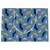 Batman | Patroon rood, blauw en geel Logo Groot Cadeauzakje (Voorkant)