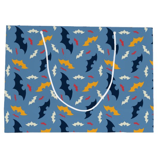 Batman | Patroon rood, blauw en geel Logo Groot Cadeauzakje (Achterkant)