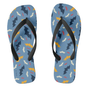 Batman   Patroon rood, blauw en geel Logo Teenslippers