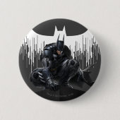 Batman Perched op een pilaar Ronde Button 5,7 Cm (Voorkant)