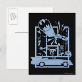 Batman - Picto Blue Briefkaart (Voorkant / Achterkant)