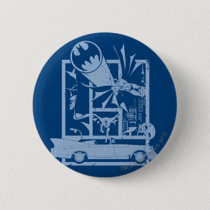 Batman - Picto Blue Ronde Button 5,7 Cm
