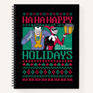 Batman   Prettige feestdagen Joker en Harley Quinn Notitieboek