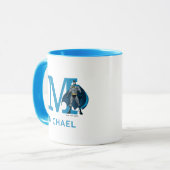 Batman Protector | Uw monogram en naam toevoegen Mok (Voorkant links)