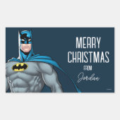 Batman Protector | Vrolijk kerstfeest Rechthoekige Sticker (Voorkant)