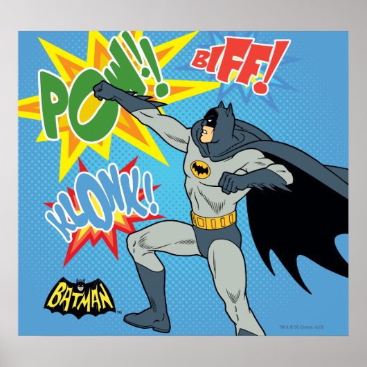 Batman Punching Graphic Poster (Voorkant)