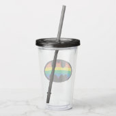 Batman Rainbow Logo Acryl Drinkbeker (Achterkant)