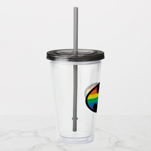 Batman Rainbow Logo Acryl Drinkbeker (Rechts)