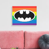 Batman Rainbow Logo Canvas Afdruk (Insitu (Woonkamer))