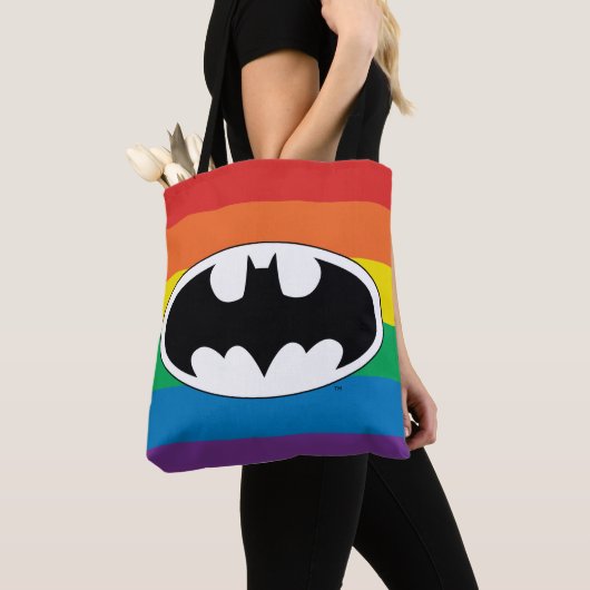 Batman Rainbow Logo Draagtas (Dichtbij)