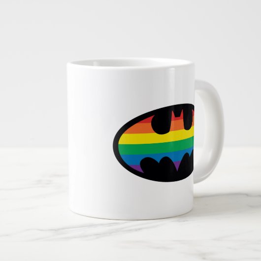 Batman Rainbow Logo Extra Grote Beker (Voorkant rechts)