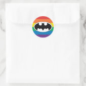 Batman Rainbow Logo Ronde Sticker (Tas)