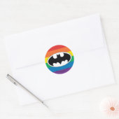 Batman Rainbow Logo Ronde Sticker (Envelop)