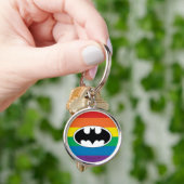 Batman Rainbow Logo Sleutelhanger (Hand)