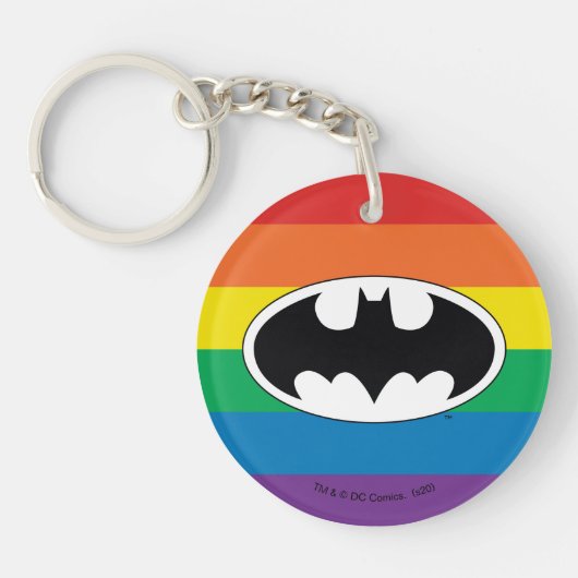 Batman Rainbow Logo Sleutelhanger (Voorkant)