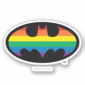 Batman Rainbow Logo Sticker (Voorkant)