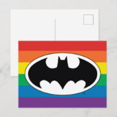 Batman Rainbow Logo Uitnodiging Briefkaart (Voorkant / Achterkant)