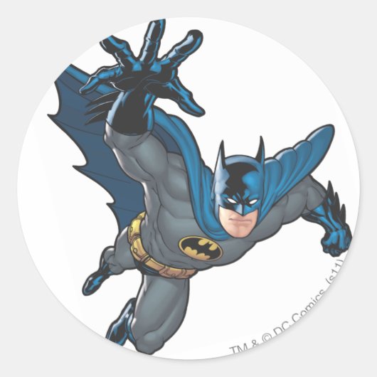 Batman Reaches Forward Ronde Sticker (Voorkant)