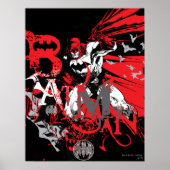Batman Red en Black Collage Poster (Voorkant)