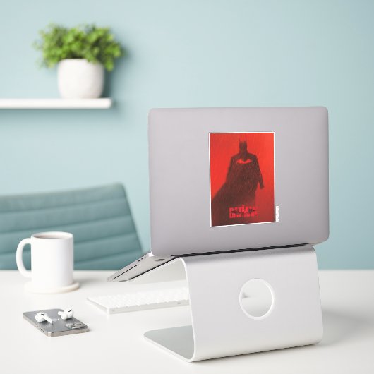 Batman Red Rain Theatrisch Poster Grafisch Sticker (Laptop op bureau)