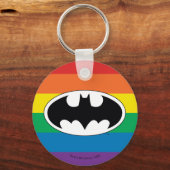 Batman Regenboog Logo Sleutelhanger (Voorkant)