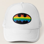 Batman Regenboog Logo Trucker Pet (Voorkant)