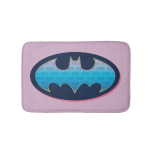 Batman   Roze en blauw symbool Badmat