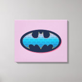 Batman | Roze en blauw symbool Canvas Afdruk (Voorkant)