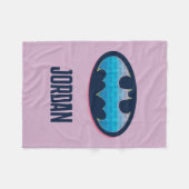 Batman | Roze en blauw symbool Fleece Deken (Voorkant (Horizontaal))