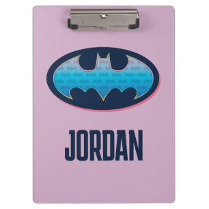 Batman   Roze en blauw symbool Klembord