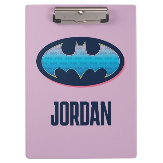 Batman | Roze en blauw symbool Klembord (Voorkant)