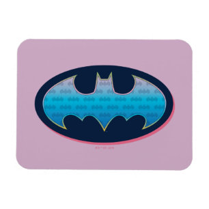 Batman   Roze en blauw symbool Magneet