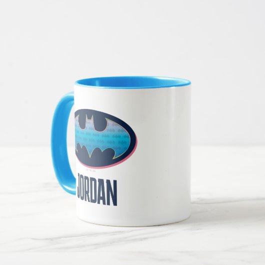 Batman | Roze en blauw symbool Mok (Voorkant links)