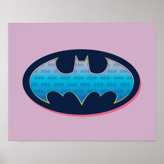 Batman | Roze en blauw symbool Poster (Voorkant)