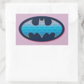 Batman | Roze en blauw symbool Rechthoekige Sticker (Tas)