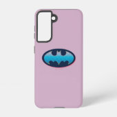 Batman | Roze en blauw symbool Samsung Galaxy Hoesje (Achterkant)